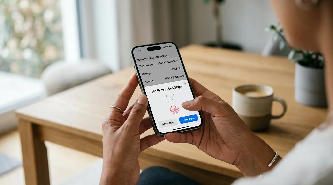 App-Push-Bestätigung mit biometrischer Freigabe als moderner Standard der starken Kundenauthentifizierung