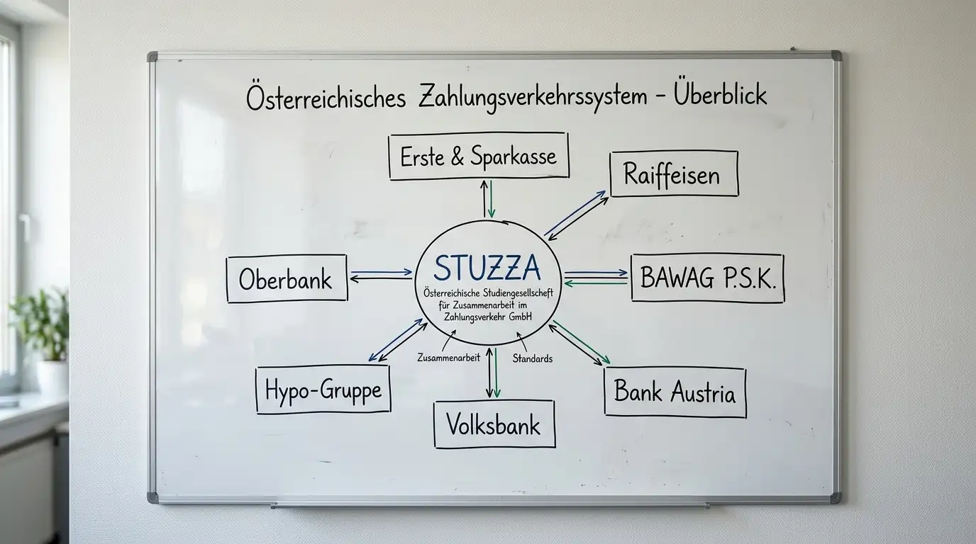 Teilnehmende österreichische Hausbanken im STUZZA-Verbund für eps-Casino-Einzahlungen