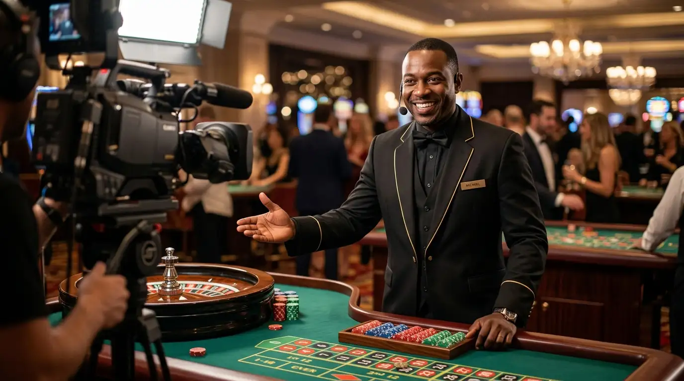Soziale Interaktion mit einem Live-Croupier per Chat im Streaming-Tisch