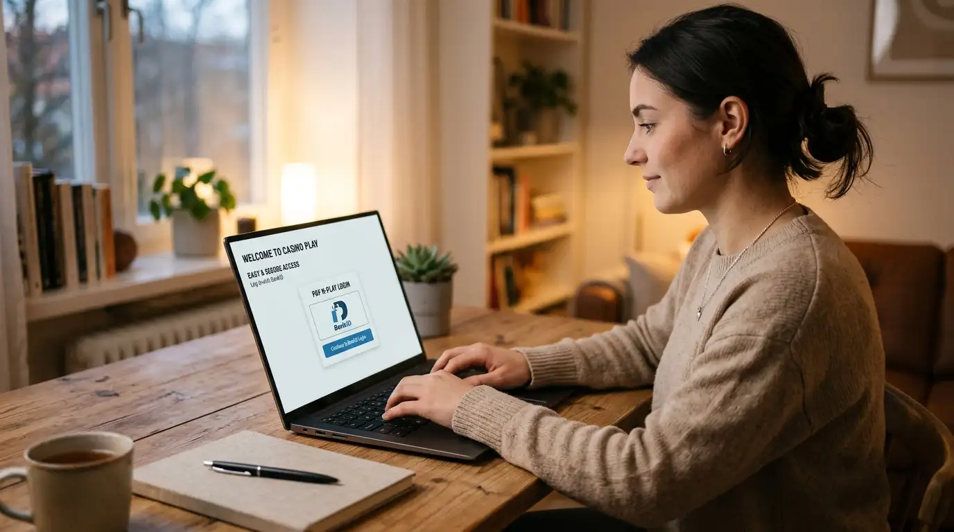 Spieler nutzt Pay-N-Play-Banklogin von Trustly im Casino ohne separate Registrierung